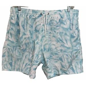 Trunks Co. Sunray Tie-Dye Sano Swim Shorts in Blue & White Mens Size 2XL / XXL‎